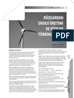 Rüzgardan Enerji Üretmi Ve Rtlerin Evrimi