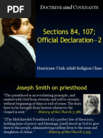LDS Doctrine and Covenants Slideshow 18: D&C 84, 107, Official Declaration-2