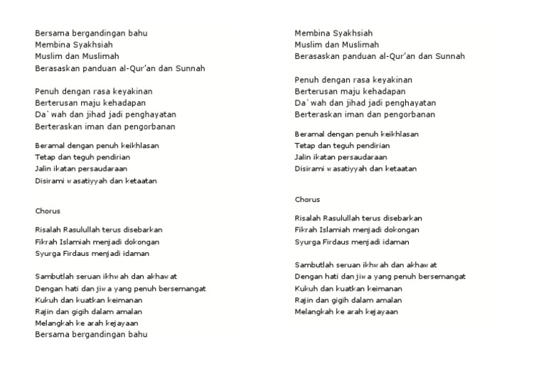 Al-Quran Penjana Wasatiyyah Ummah Lirik