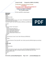 CS67 - Internet Programming Lab Manual