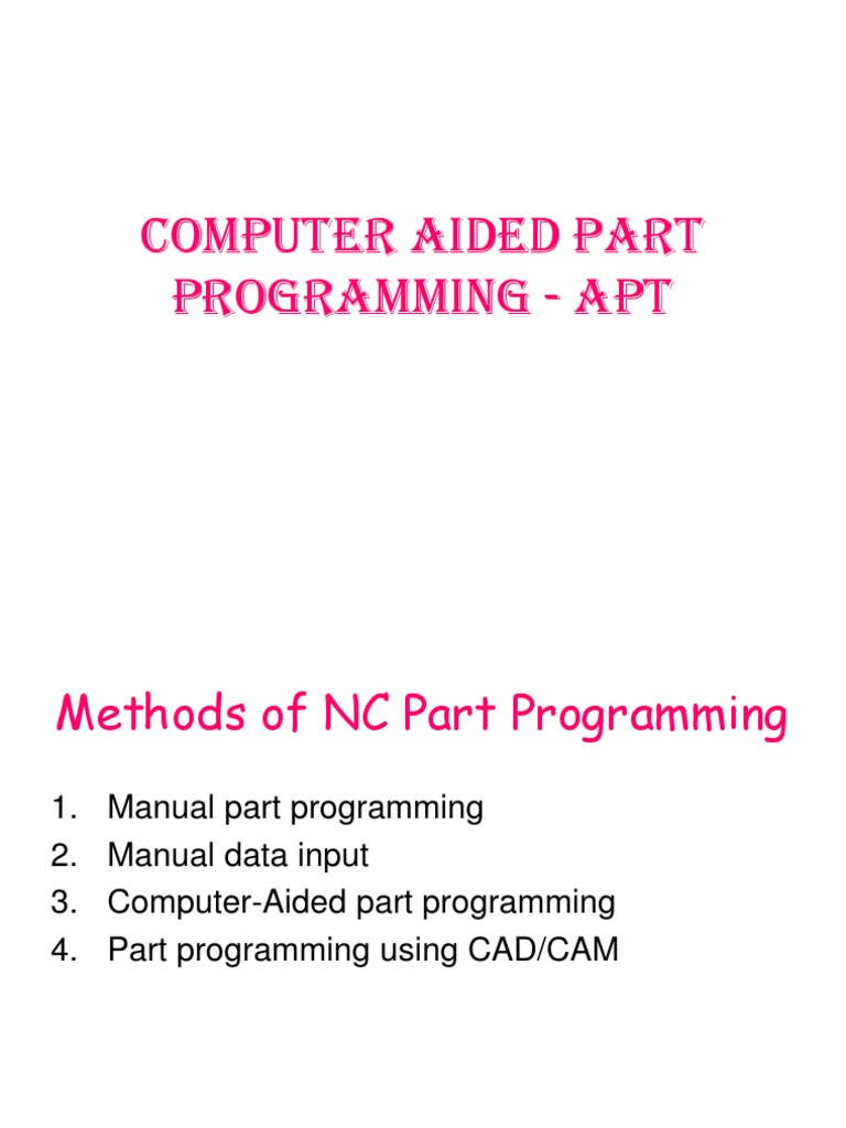 APT.pdf Numerical Control Computer Programming