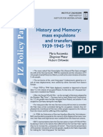 History and Memory: Mass Expulsions and Transfers 1939-1945-1949