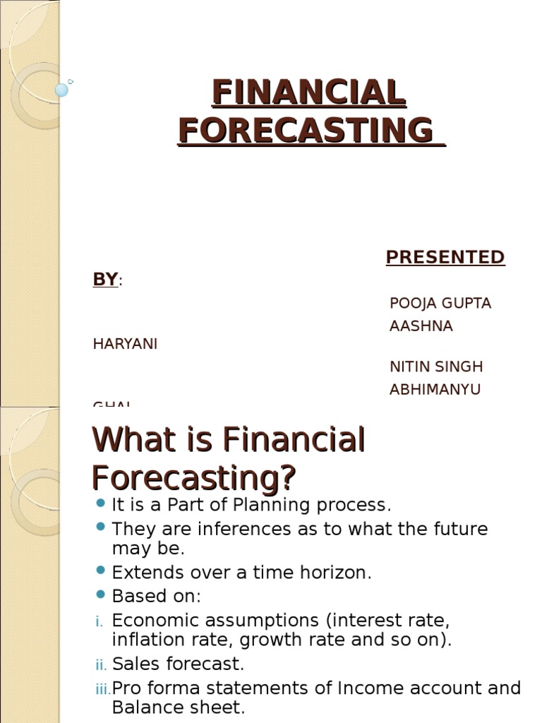Financial Forecasting Planning 1226943025978198 9 | PDF | Pro Forma ...