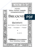 Bruckner Quintet in F Major For 2 Violins 2 Violas and Cello