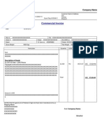 Export Sales Invoice Template