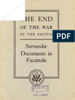 The End of The War in The Pacific Surrender Documents in Facsimile