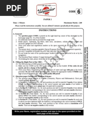 IIT JEE Advanced Sample Question Paper With Detailed Solutions 2