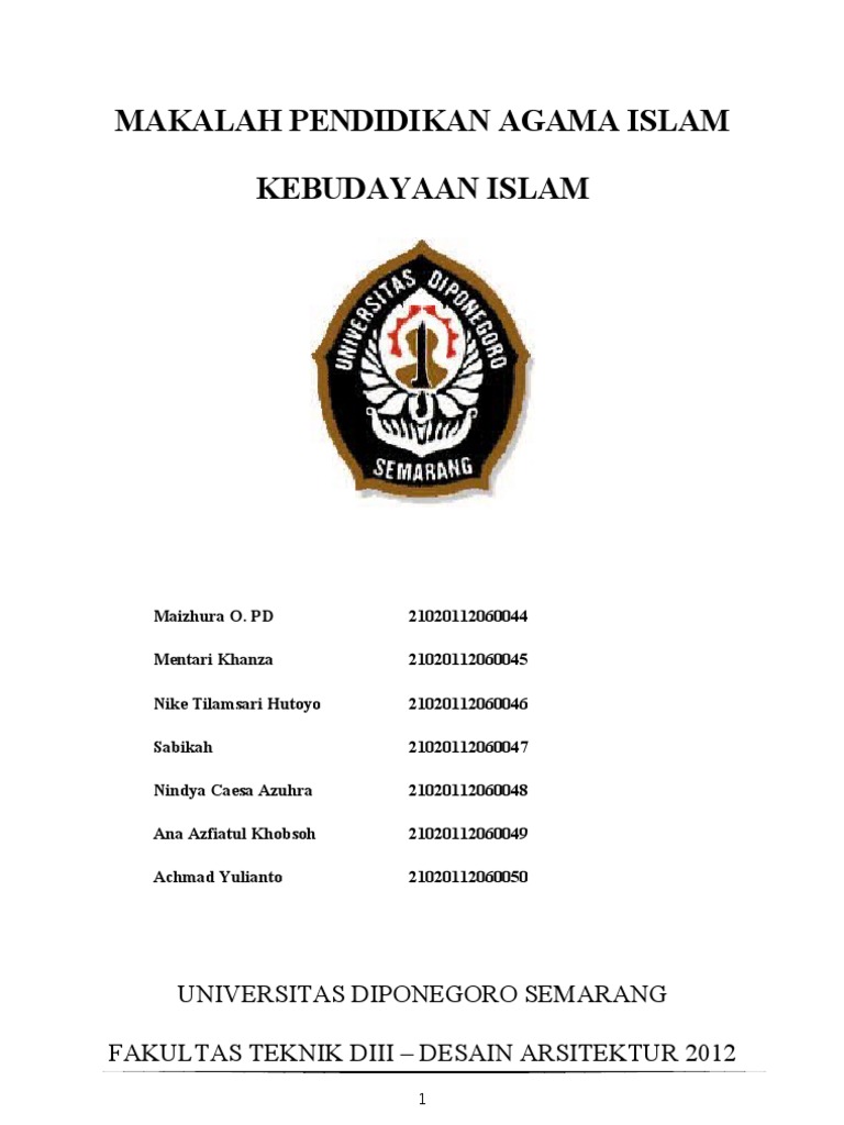 Agama - Makalah Kebudayaan Islam