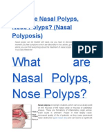 What Are Nasal Polyps, Nose Polyps (NasalPolyposis) ?