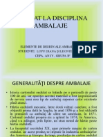 Referat La Disciplina Ambalaje - Powerpt