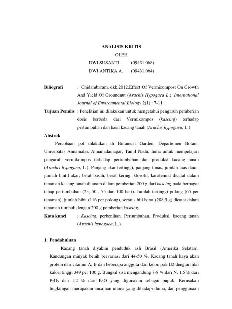 ANALISIS KRITIS JURNAL