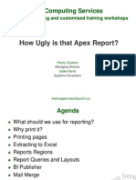 How Ugly Is That Apex Report?: SAGE Computing Services