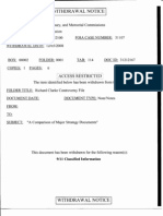 Withdrawal Notice For Comparison of Major Strategy Documents From The 9/11 Commission's Files