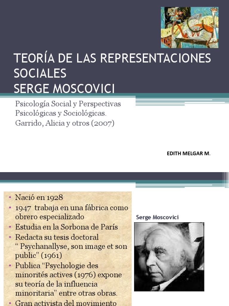 Teoría de las representaciones sociales Concepto