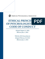 APA Psychologist code of conduct