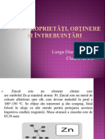 9B II Lungu Diana Zinc-Proprietăţi, Obţinere Şi Întrebuinţări