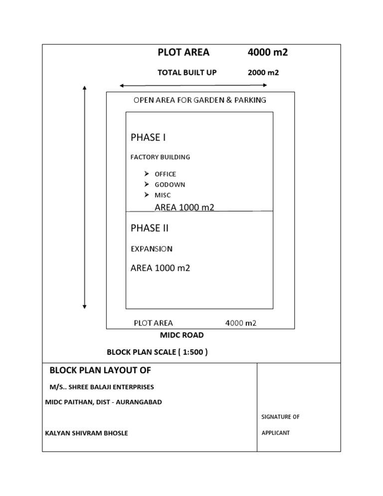 4000 m² Plot Area and Layout Details | PDF
