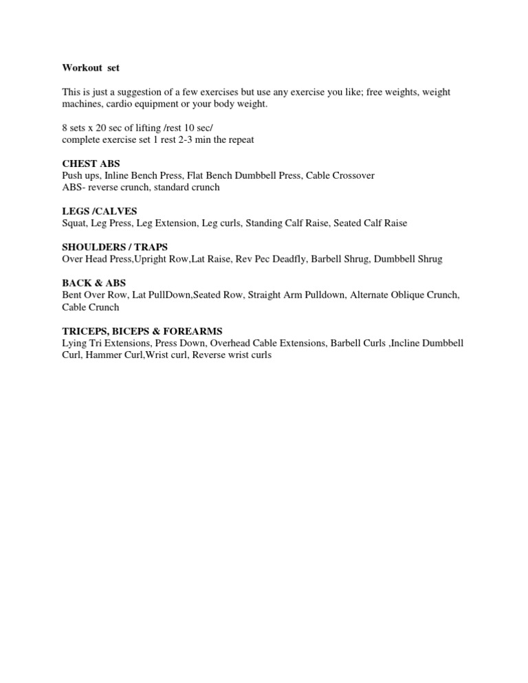 Workout | PDF