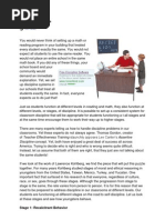 Stages of Discipline