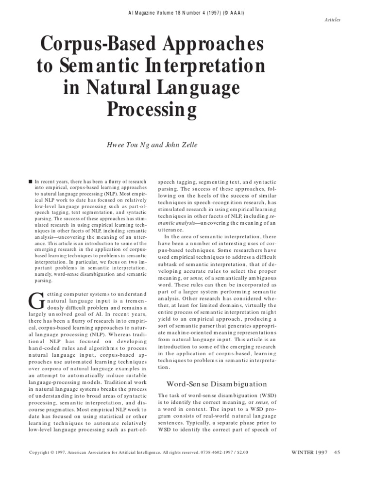 Semantic Interpretation | PDF
