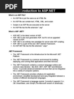 Introduction To ASP - Netintroduction To