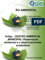 Trabalho Gestão Ambiental Municipal