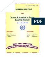 Indian security market scams and scandals seminar report