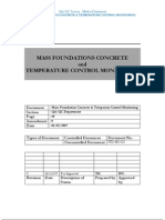 Mass Foundations Concrete and Temperature Control Monitering