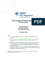 Post Implementation Review Template