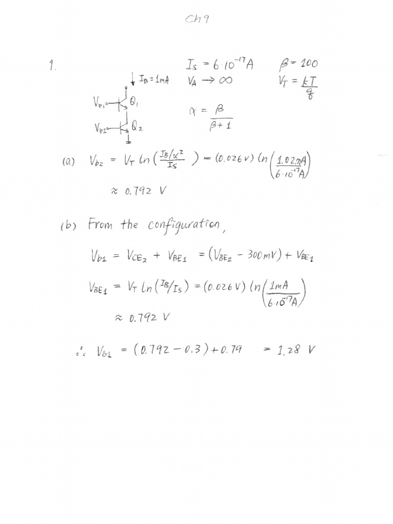 Ch. 9 Solutions - Fundamentals of Microelectronics (Razavi) | PDF