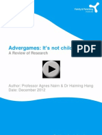 Advergames Report - UK Families and Parenting Institute