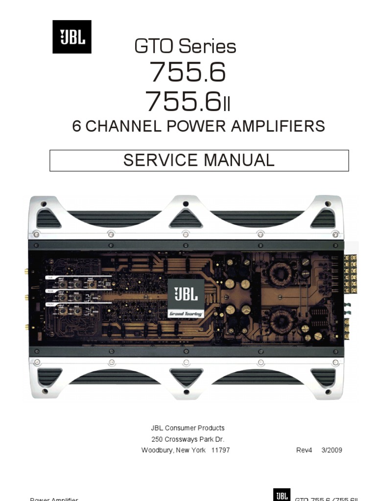sol tonehøjde reservation JBL 6ch Amplifier GTO Series 755.6 | PDF | Loudspeaker | Amplifier
