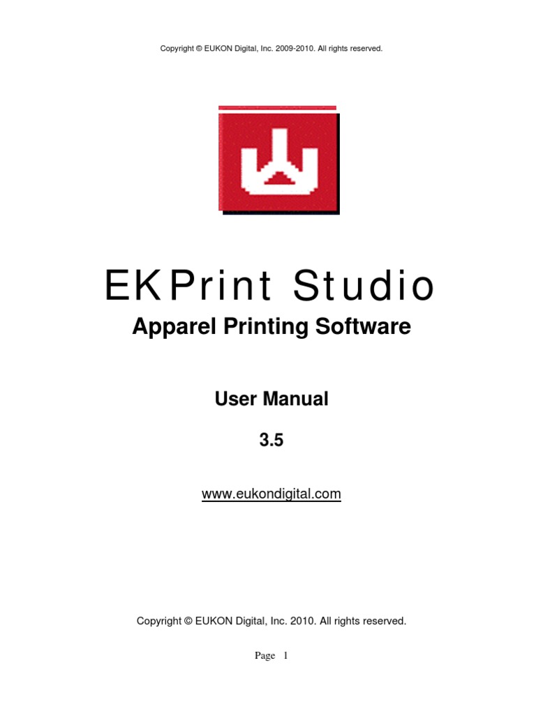 Ekprint Studio: Apparel Printing Software | PDF | Page Layout | Printer ...