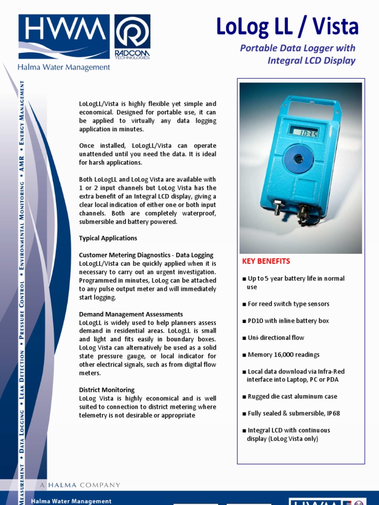 Portable Waterproof Data Logger | PDF