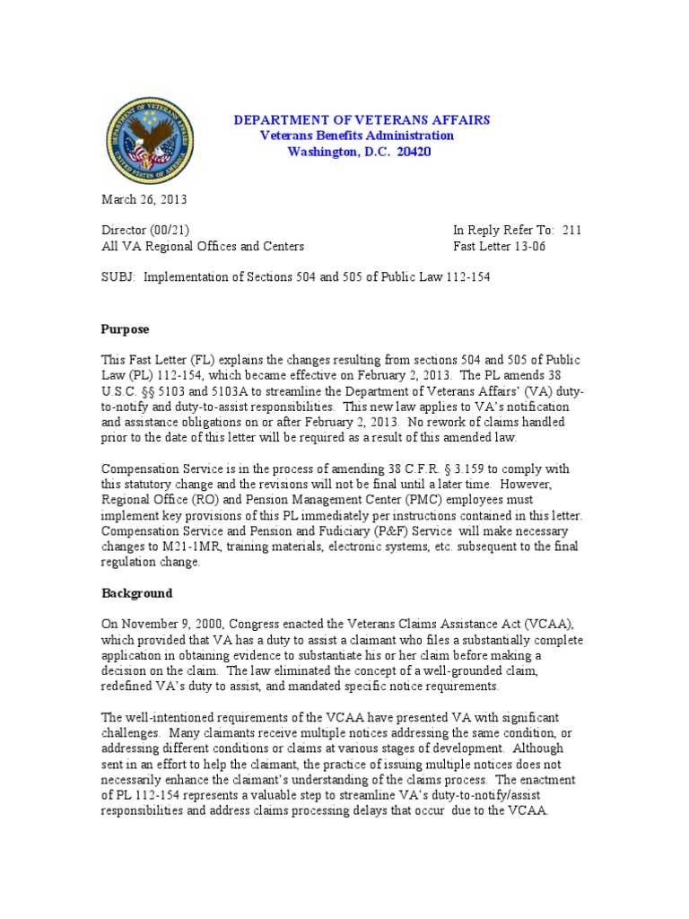 Va Fast Letter 10 35