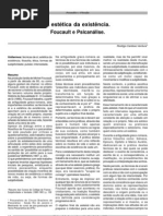 a estética da existencia foucault e a psicanalise