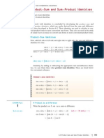 Section 6-4 Product: - Sum and Sum - Product Identities