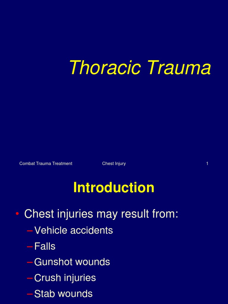 Combat Management of Chest Trauma | PDF | Thorax | Major Trauma