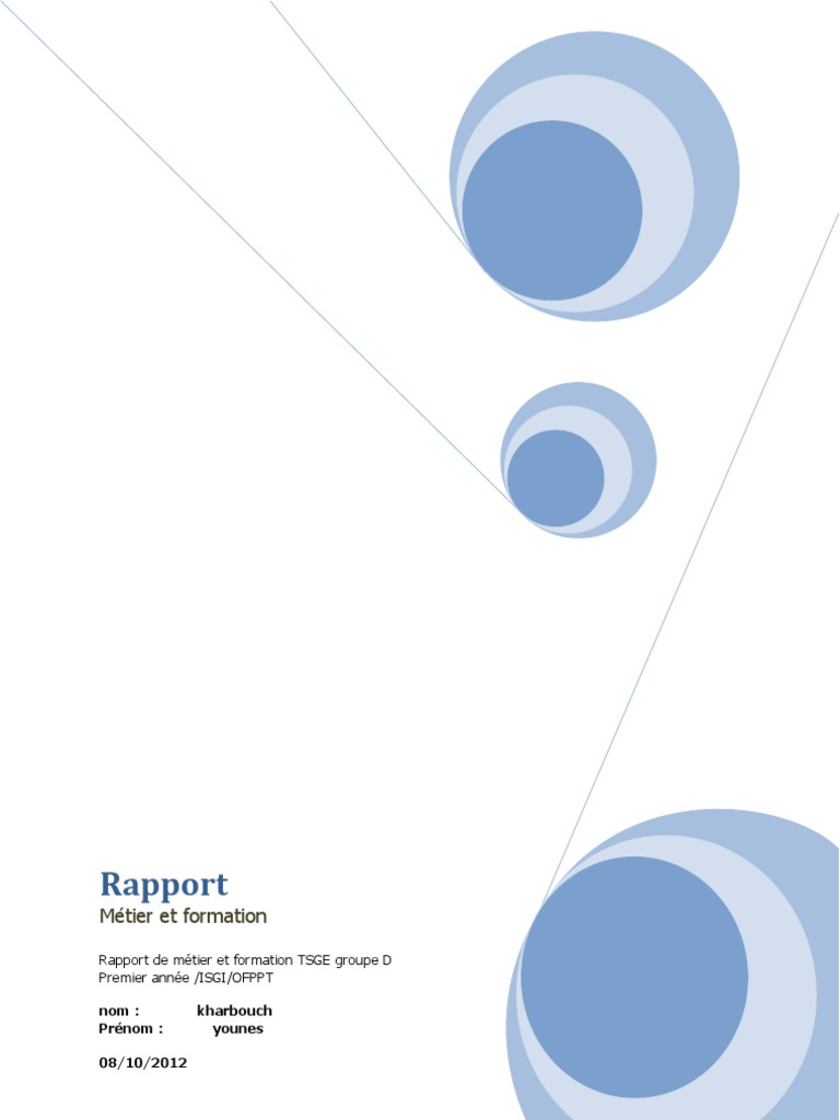 Rapport Metier Et Formation Younes Docx Actionnaire Application