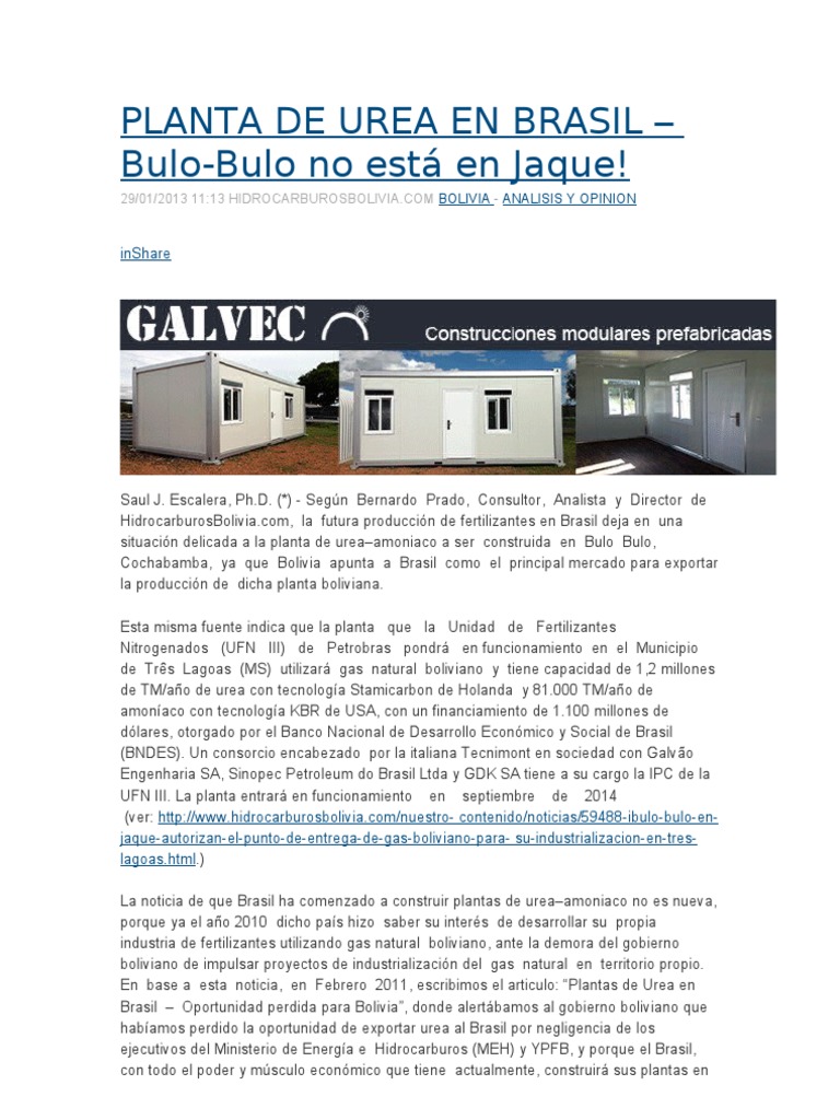 Planta De Urea En Brasil