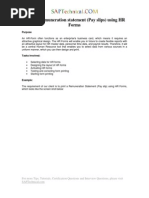 Download SAP - Printing remuneration statement Pay slips using HR Forms by sapramya SN13290112 doc pdf