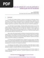 Dimensőes da avaliaçăo de cursos de graduaçăo a distância pelo viés dos estudantes 2011