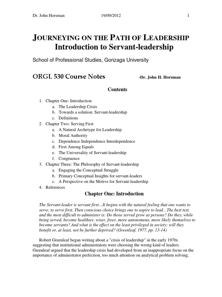Servant Leadership: A Path to Growth | PDF | Servant Leadership | Trust ...
