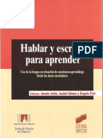 Hablar y Escribir Para Aprender