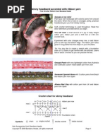 Download Skinny headband crochet pattern with ribbon yarn accents by bandanaheads SN13293584 doc pdf