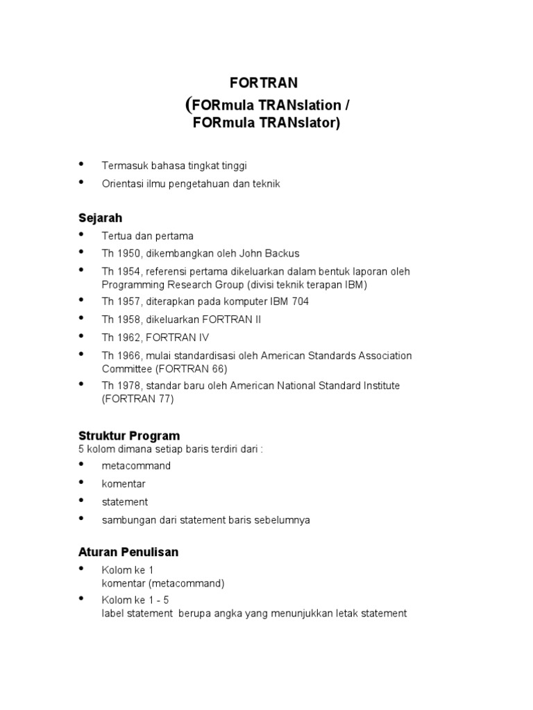 Fortran 1 | PDF