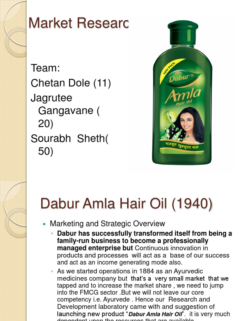 Dabur Amla HAir Oil PDF Business Marketing