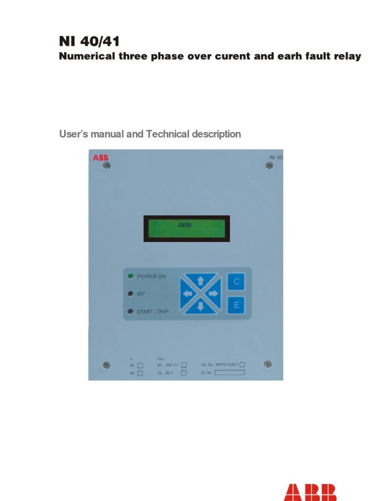 NI 40-41 - Technical Reference Manual | PDF | Relay | Power Supply