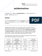 Antiderivatives: AP Calculus AB Name - Unit 5 Date