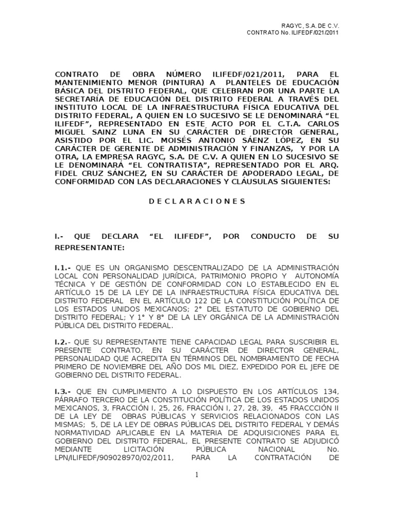 Modelo Contrato Pintura